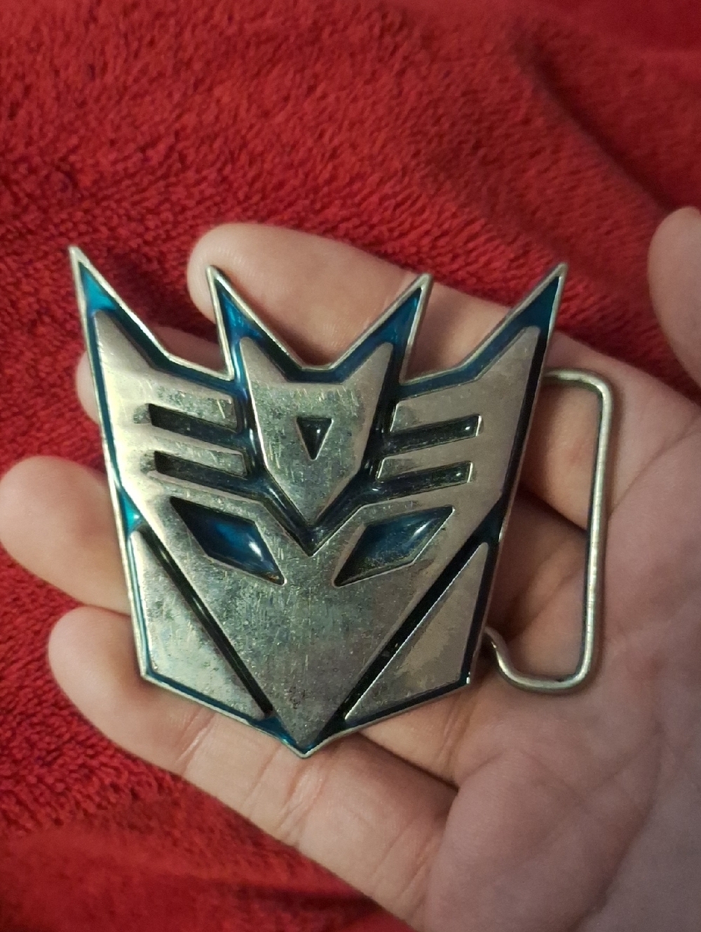 Decepticons Belt Buckle with Teal Accents - Men Accessories